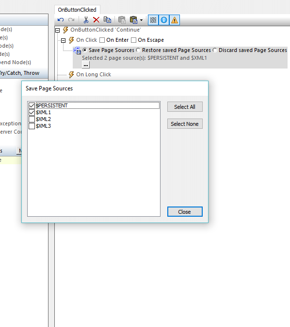 save/restore page sources