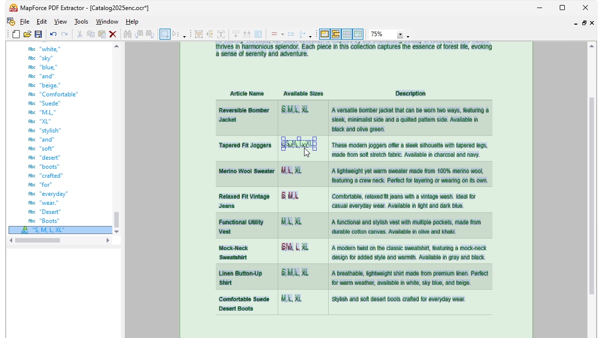 OCR for PDF data extraction