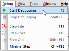 Data mapping debug menu