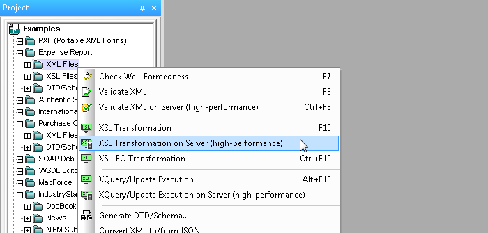 High performance XSLT and XQuery transformation
