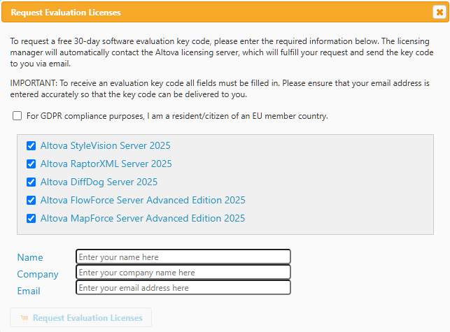 Using Altova License Server in Docker