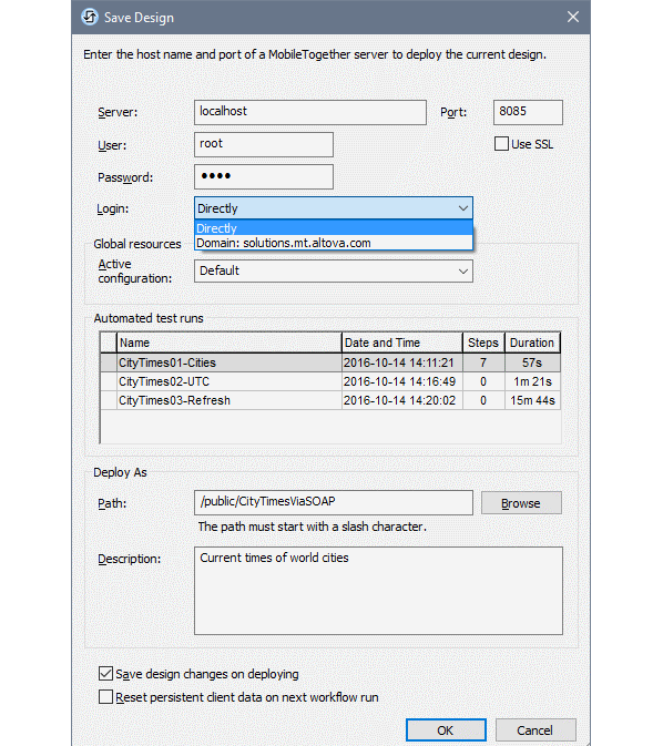 Bereitstellung eines App-Test auf dem Backend-Server