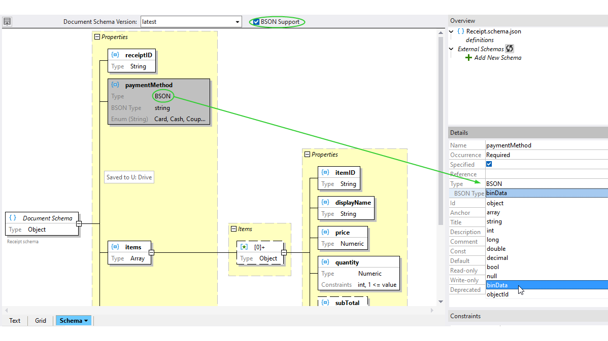 BSON types in JSON Schema