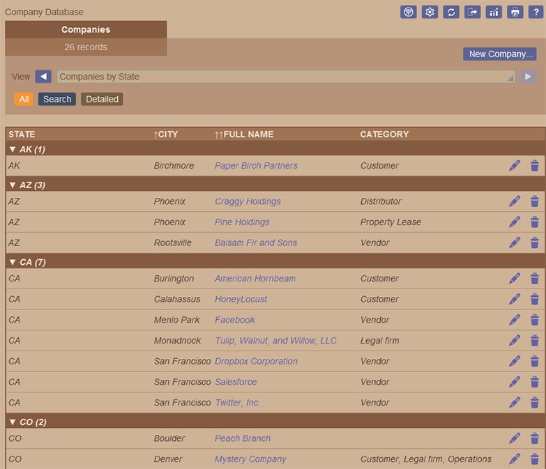 Sorting list forms