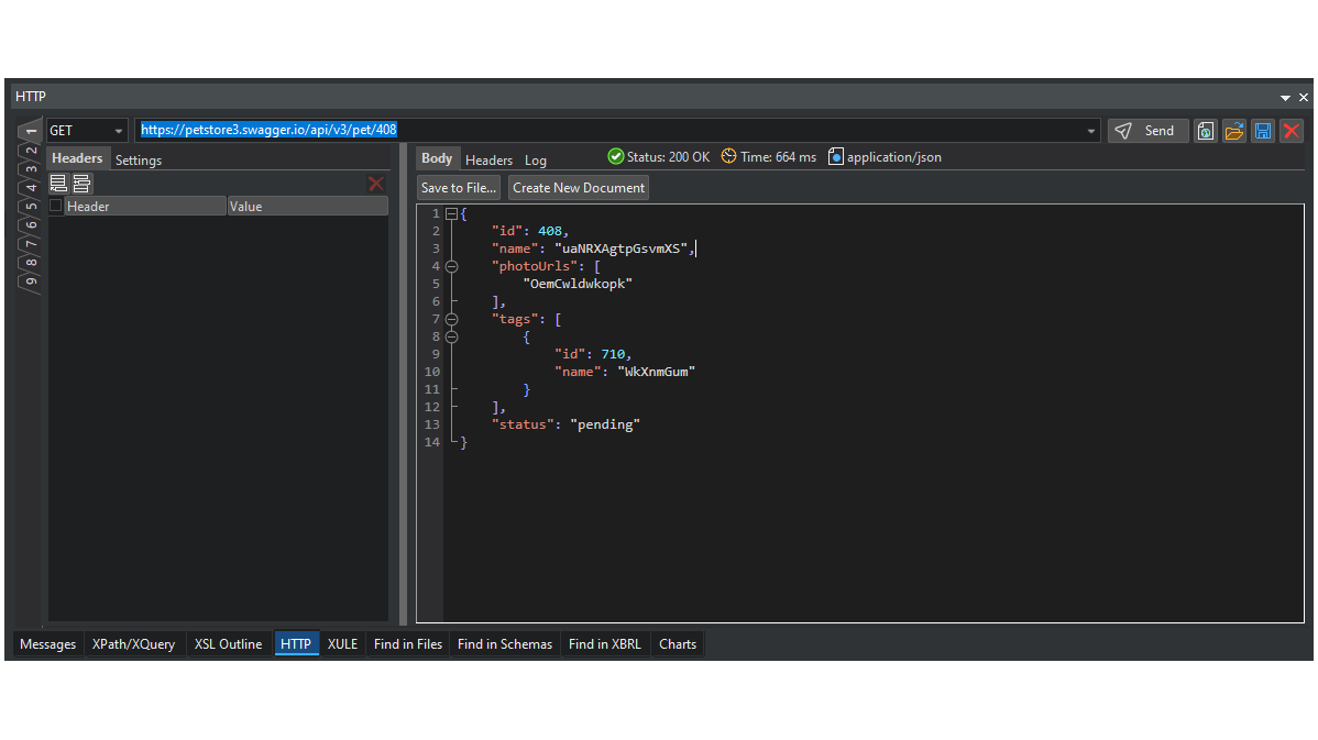 Enviar mensaje de prueba basado en OpenAPI