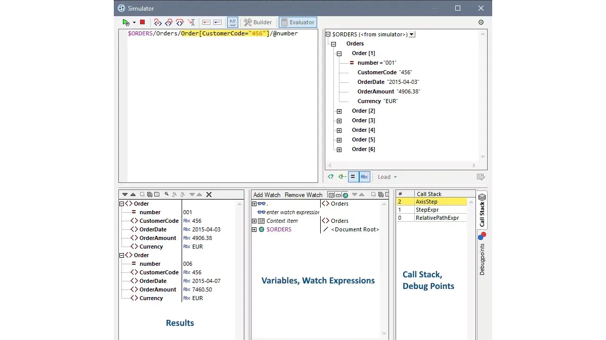 Déboguer XPath et XQuery