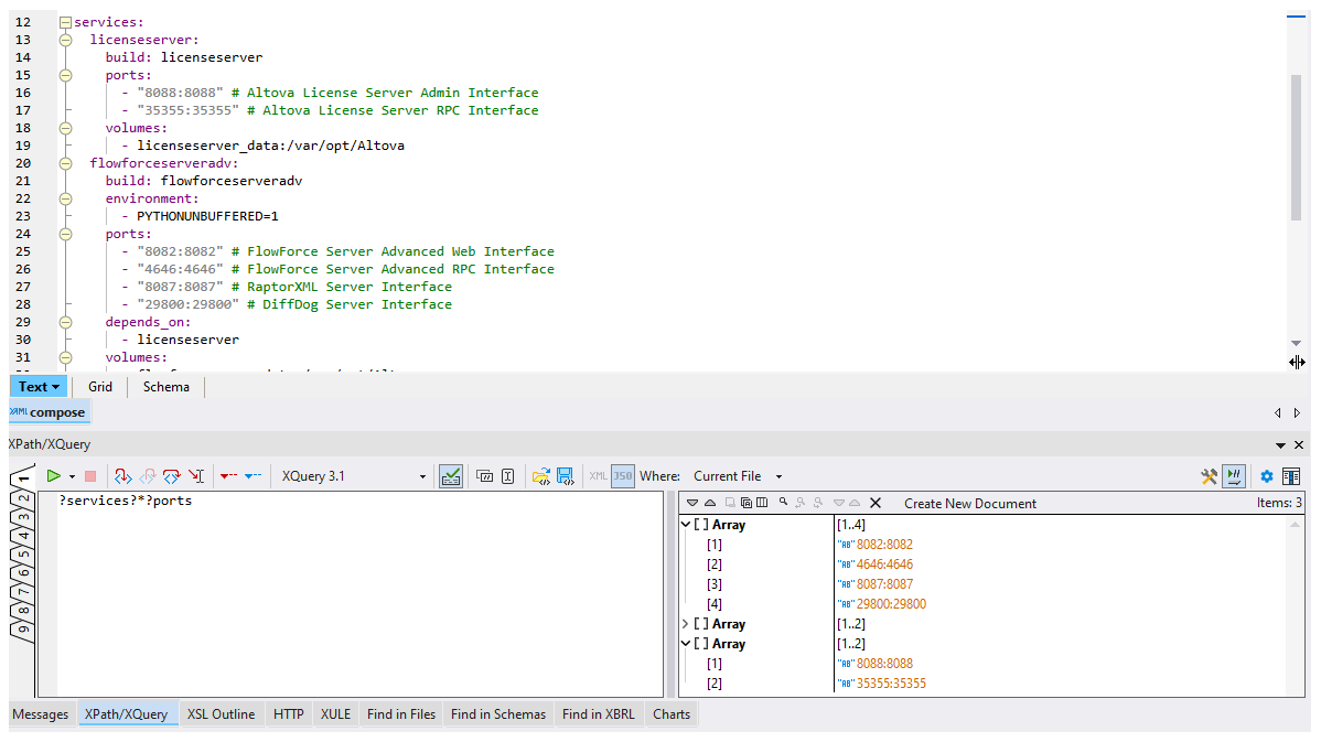 Use XQuery to query a YAML document
