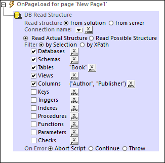 MTActionReadDBStrucSelection