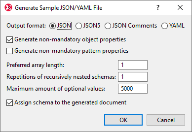 GenerateSampleJSONYAMLFile