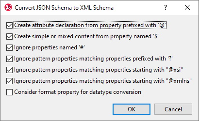 JSONConvertJSONSchema2XML