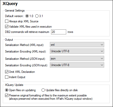 OptionsXQuery