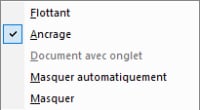 Menu contextuel pour fenêtres