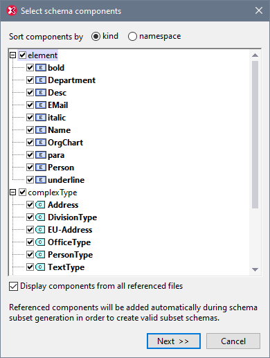 SchSubsetsSelectComponents